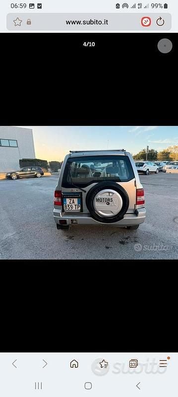 Usata Mitsubishi Pajero 114 CV (83 kW) 2004 Grigio SUV