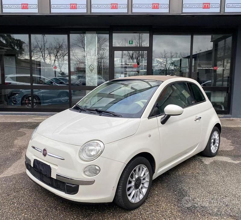 Usata Fiat 500 Lounge 69 CV (50 kW) 2011 Bianco Cabrio