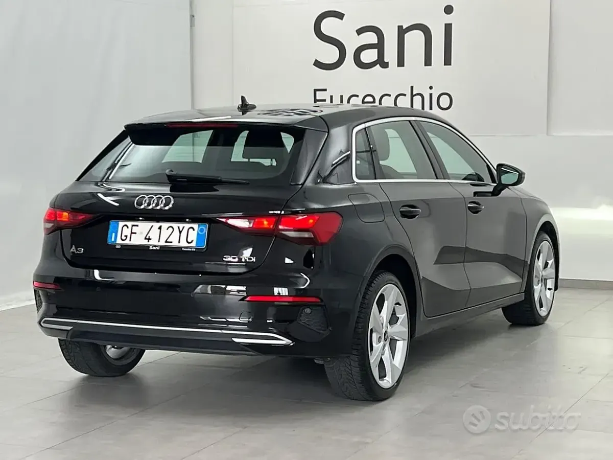 Usata Audi A3 Advanced 116 CV (85 kW) 2021 Nero Berlina