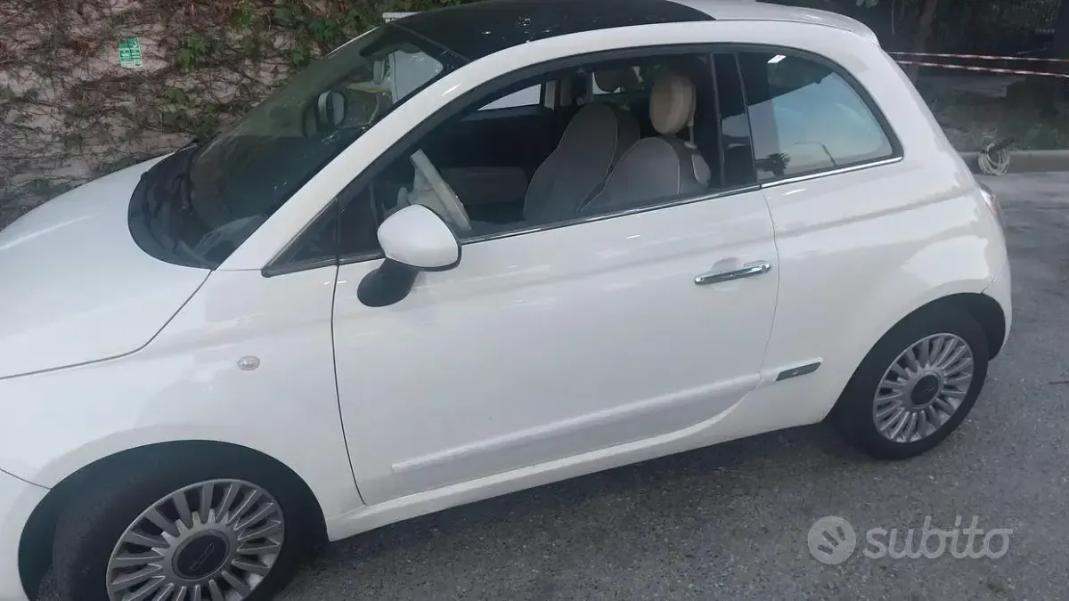 Usata Fiat 500 75 CV (55 kW) 2009 Bianco Cabrio