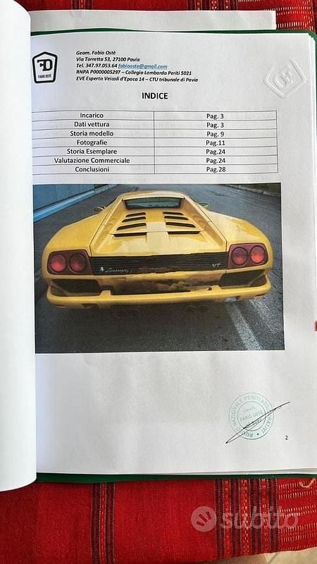 Usata Lamborghini Diablo 1999 Giallo Coupé