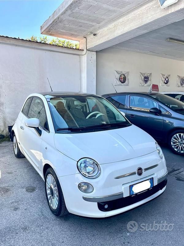 Usata Fiat 500 Lounge 69 CV (50 kW) 2009 Bianco Cabrio