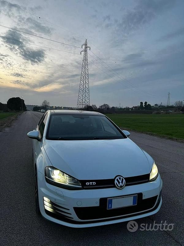 Usata VW Golf VII GTD 184 CV (135 kW) 2016 Bianco Berlina