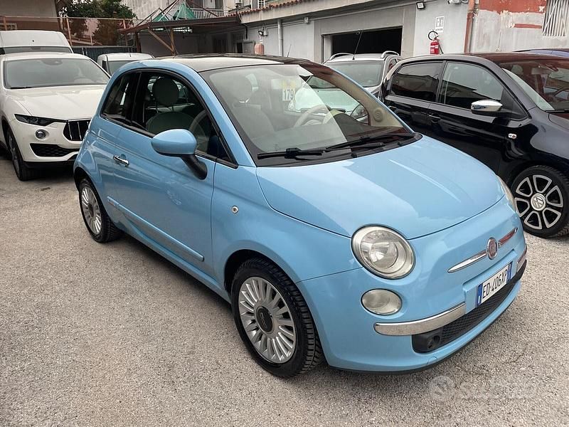 Usata Fiat 500 Lounge 85 CV (62 kW) 2010 Blu Berlina