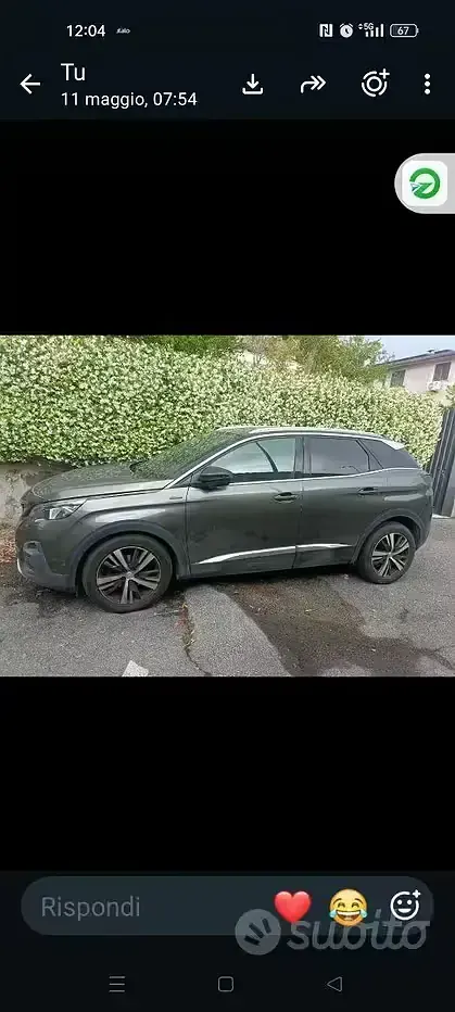 Usata Peugeot 3008 GT-line 120 CV (88 kW) 2017 Grigio SUV