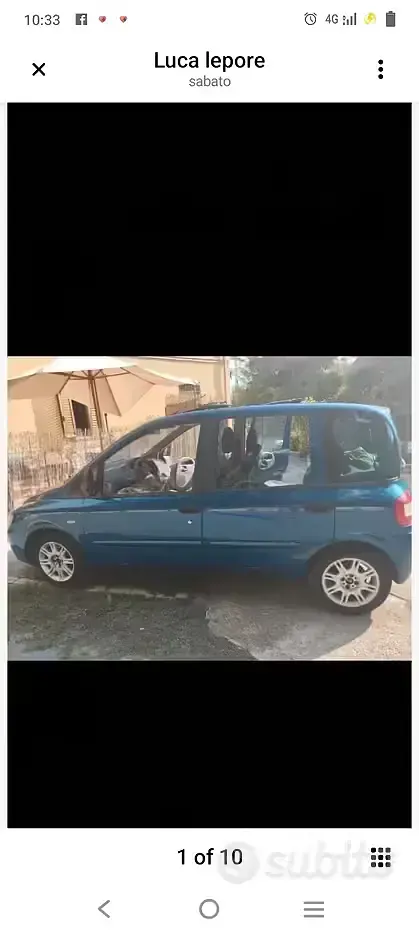 Usata Fiat Multipla 116 CV (85 kW) 2007 Blu Monovolume