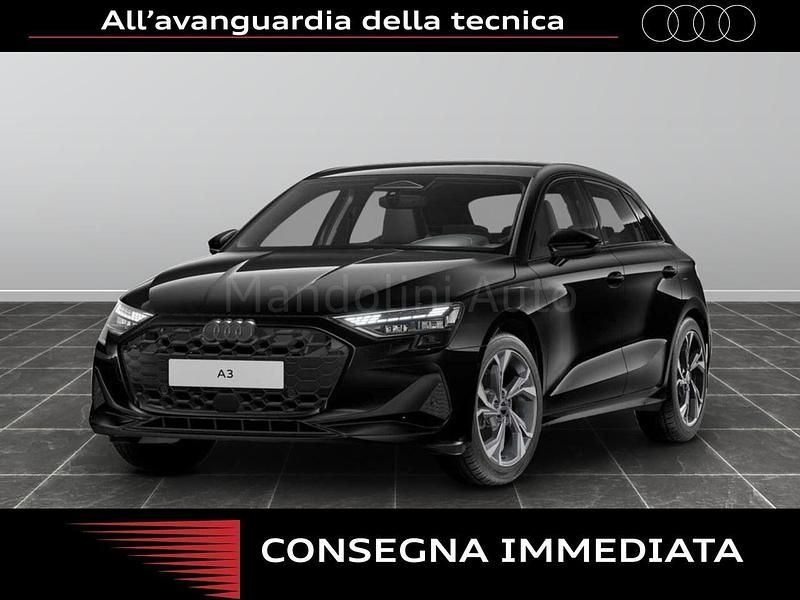 Nero Nuova 2025 Audi A3 Sportback Advanced Due volumi | 41.920 € (Buon prezzo) - Immagine 1/4