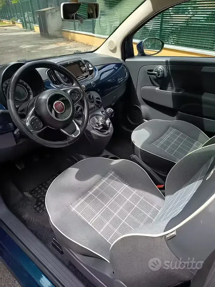 Usata Fiat 500 95 CV (69 kW) 2018 Blu Berlina