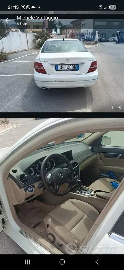 Usata Mercedes 200 2009 Bianco Berlina