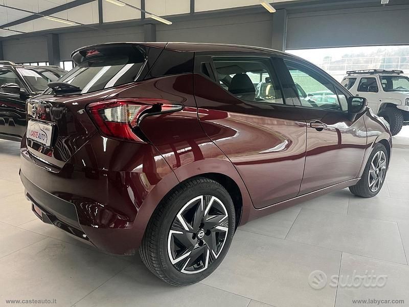 Usata Nissan Micra Acenta 92 CV (67 kW) 2022 Rosso Utilitaria