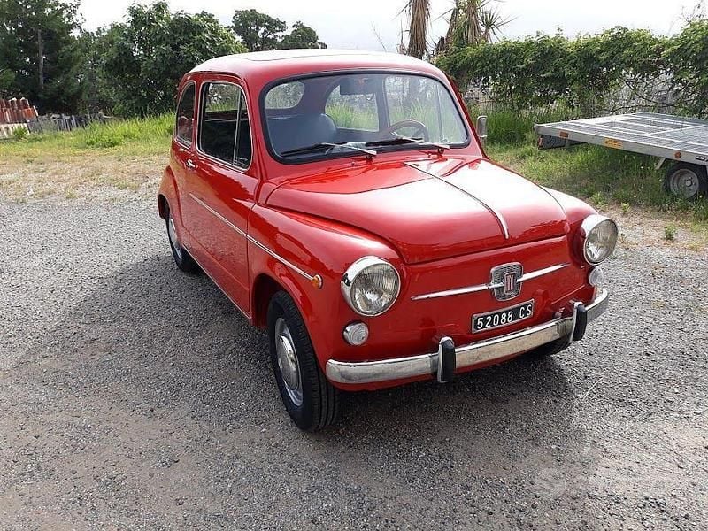 Usata Fiat 600 1960 Rosso Berlina