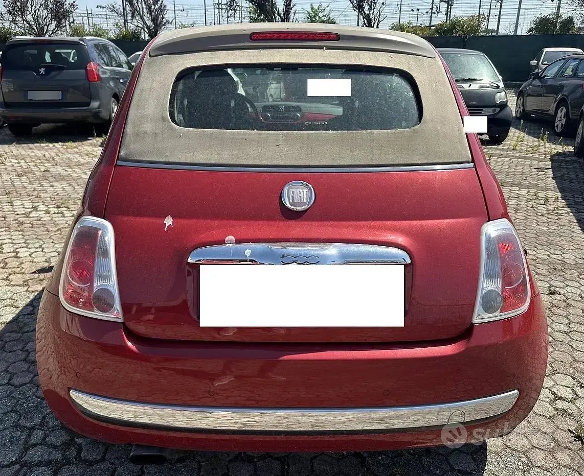 Usata Fiat 500C Lounge 86 CV (63 kW) 2012 Rosso Cabrio