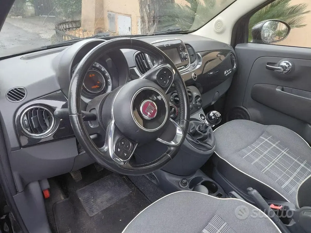 Usata Fiat 500 Lounge 69 CV (50 kW) 2016 Nero Berlina