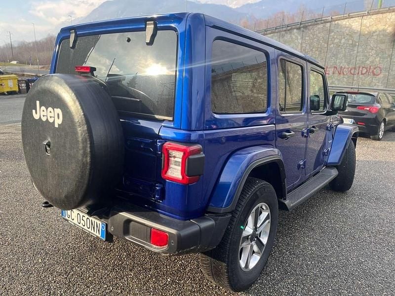 Usata Jeep Wrangler Sahara 200 CV (147 kW) 2020 Blu/azzurro SUV