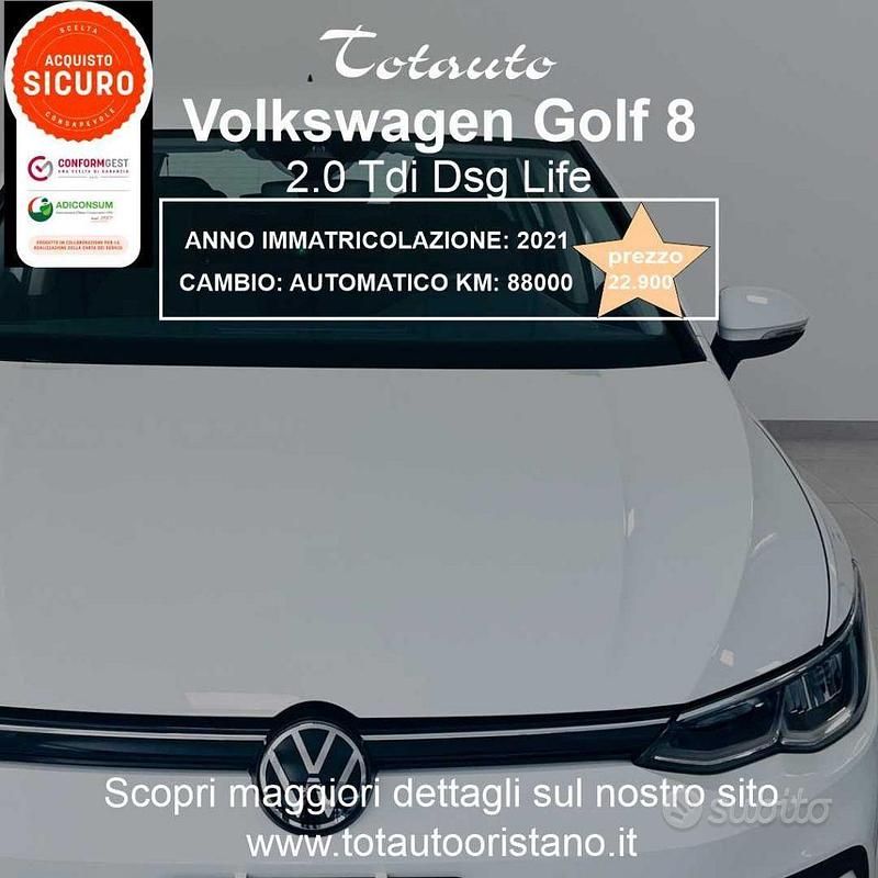 Usata VW Golf VII Life 2021 Bianco Utilitaria