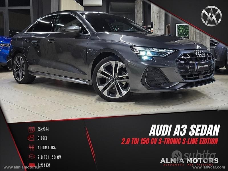 Usata Audi A3 Comfort 150 CV (110 kW) 2024 Grigio Berlina