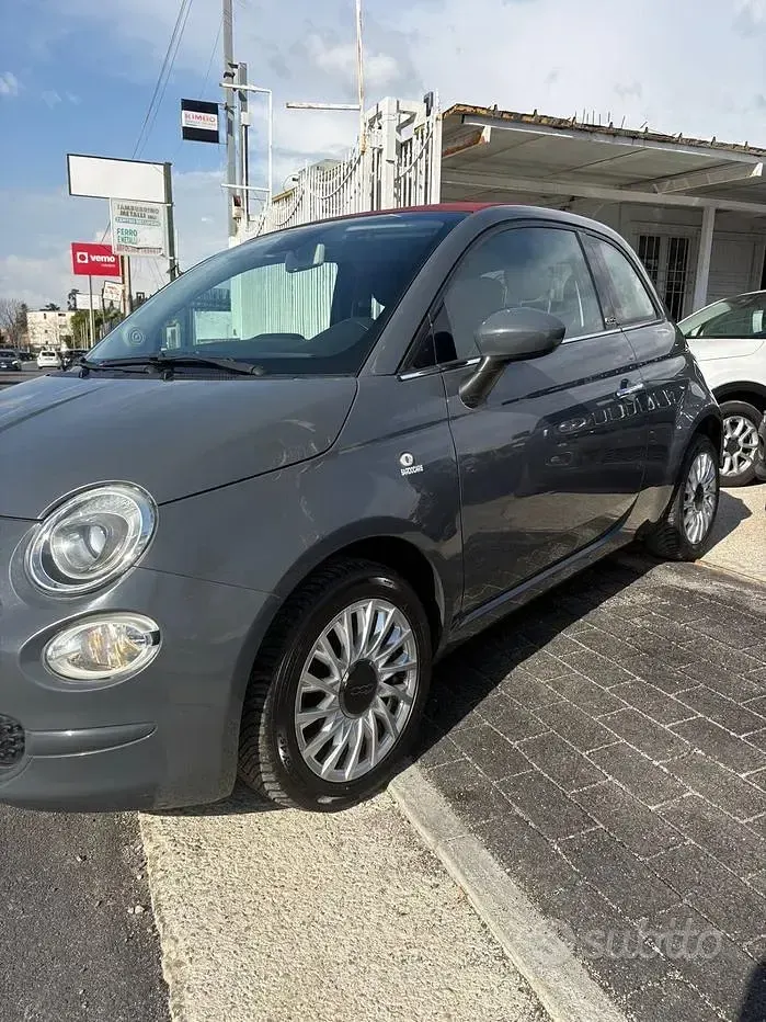 Usata Fiat 500C Lounge 69 CV (50 kW) 2018 Grigio Cabrio