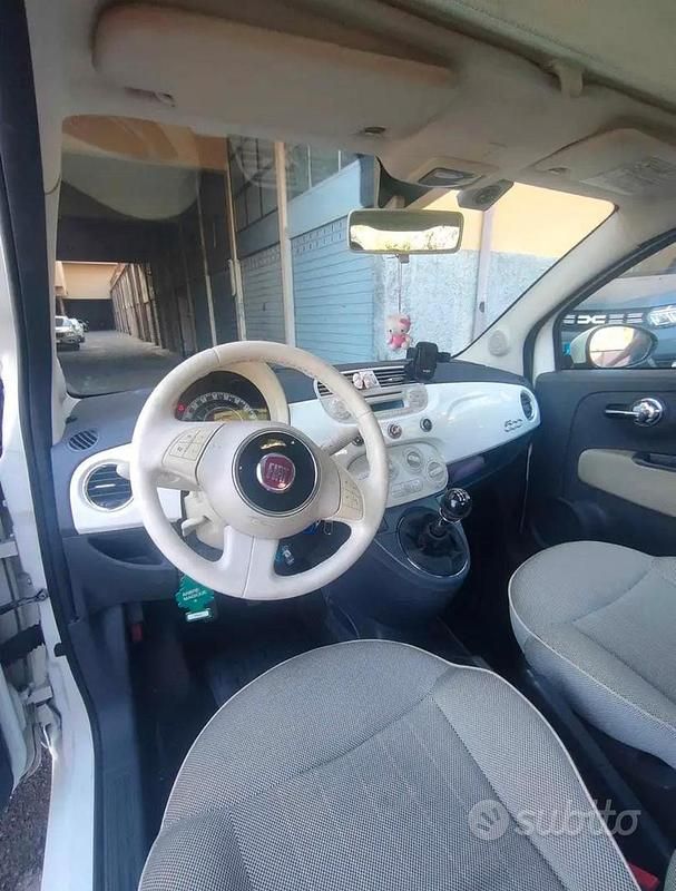 Usata Fiat 500 Lounge 2009 Bianco Cabrio