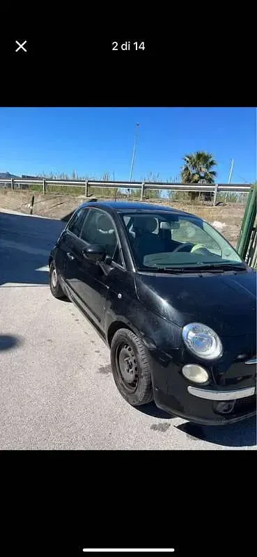 Usata Fiat 500 Lounge 69 CV (50 kW) 2008 Nero Utilitaria