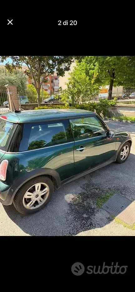 Usata Mini Cooper 88 CV (64 kW) 2005 Verde Utilitaria