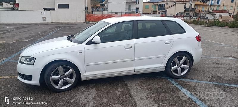 Usata Audi A3 S-Line 140 CV (102 kW) 2009 Bianco Utilitaria