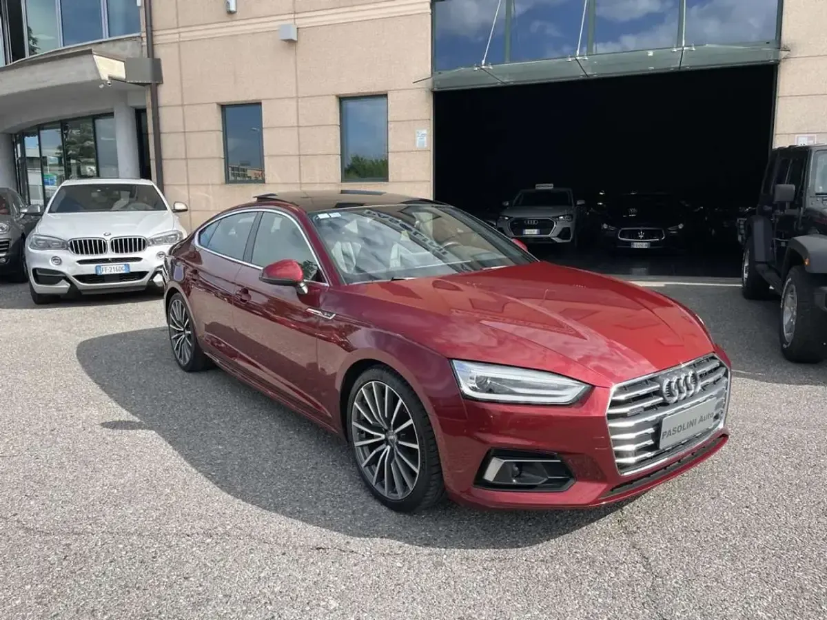 Usata Audi A5 Sportback S-Line 252 CV (185 kW) 2018 Rosso Utilitaria