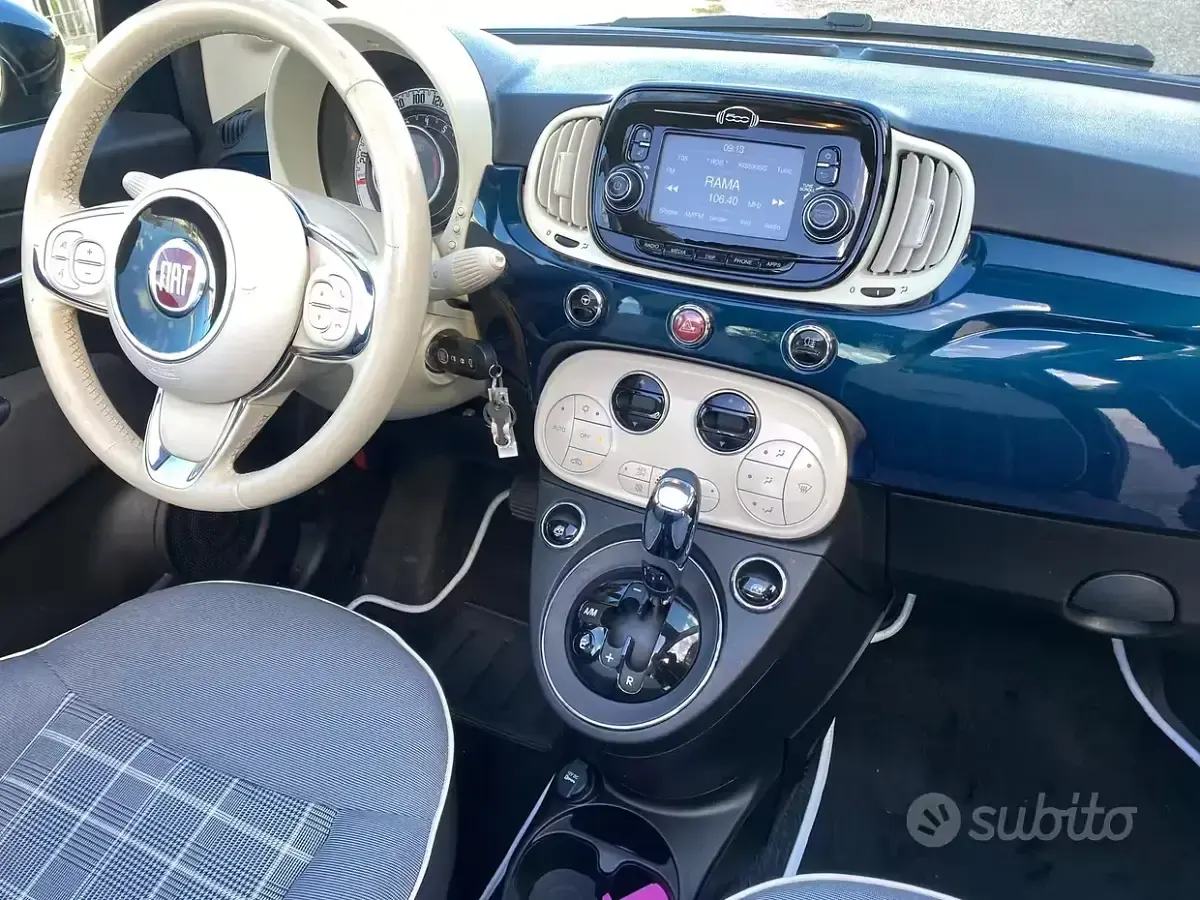 Usata Fiat 500C 69 CV (50 kW) 2019 Bluazzurro Cabrio