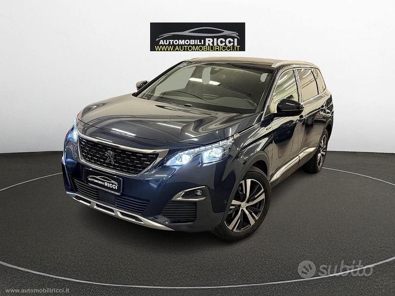 Usata Peugeot 5008 GT-line 131 CV (96 kW) 2018 Blu Monovolume