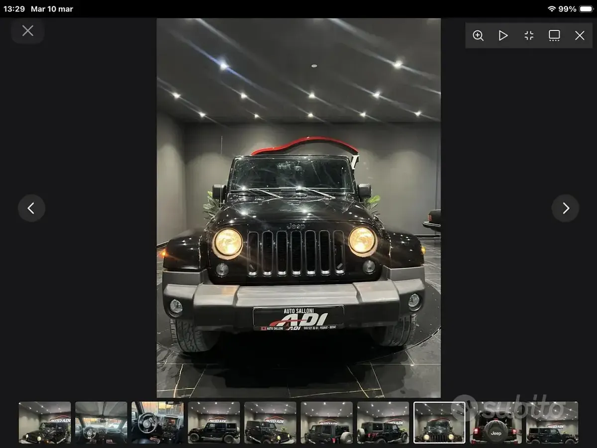 Usata Jeep Wrangler Sahara 284 CV (208 kW) 2016 Nero SUV