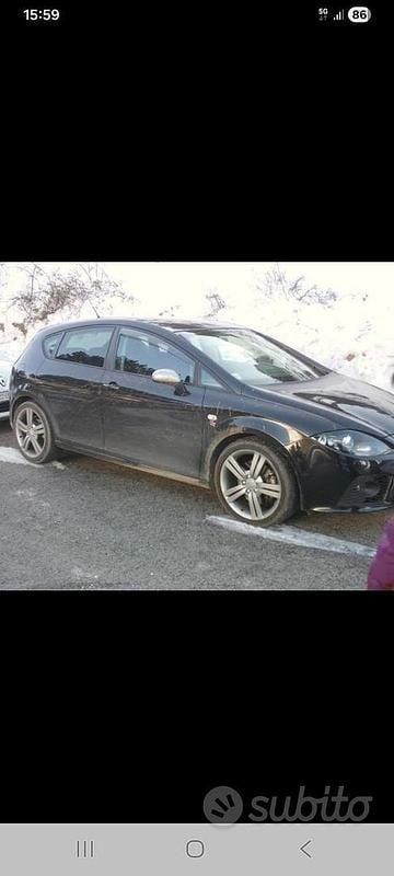 Usata Seat Leon FR 170 CV (125 kW) 2008 Nero Utilitaria