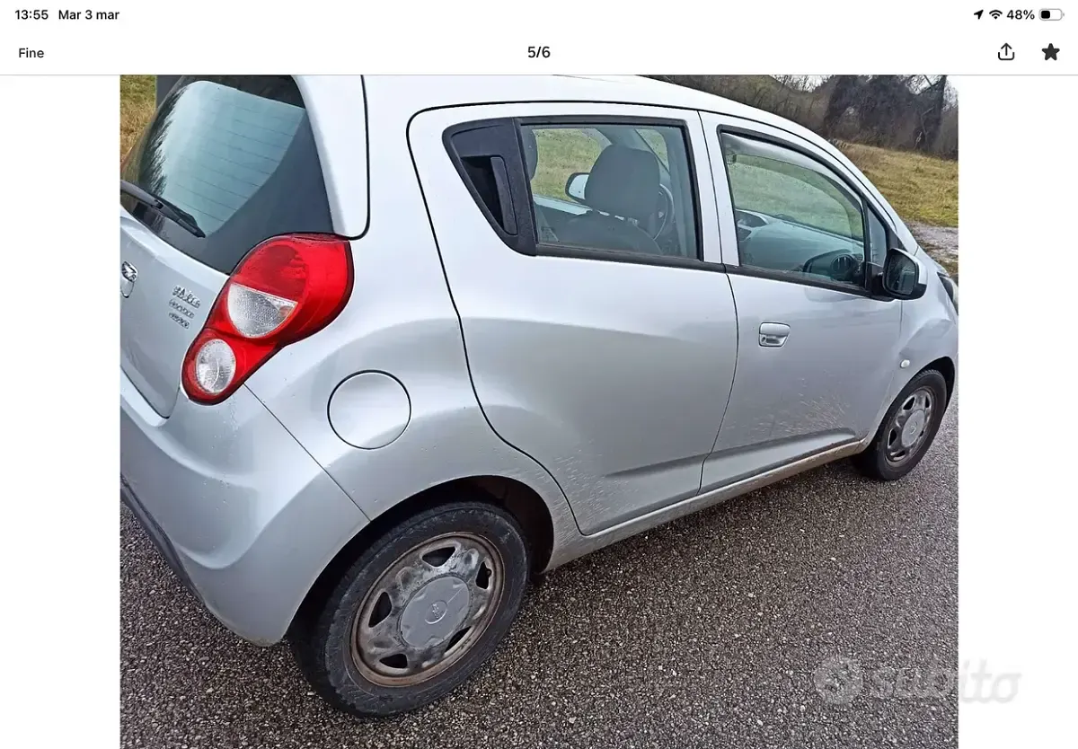 Usata Chevrolet Spark 68 CV (50 kW) 2012 Grigio Utilitaria