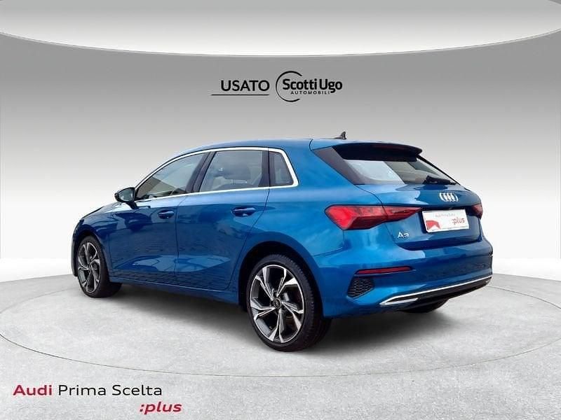 Usata Audi A3 Sportback Advanced 116 CV (85 kW) 2022 Blu Utilitaria