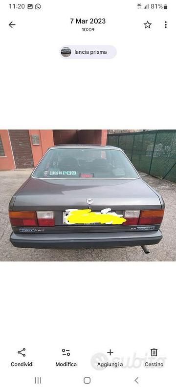 Usata Lancia Prisma 77 CV (56 kW) 1988 Grigio Berlina