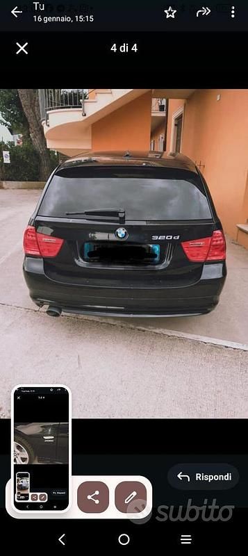 Usata BMW 320 2012 Nero Berlina