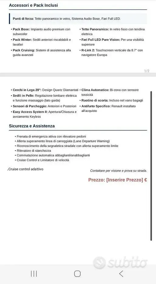 Usata Renault Scénic IV Bose Edition 110 CV (80 kW) 2018 Monovolume