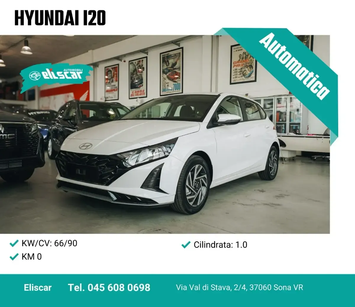 Nuova Hyundai i20 90 CV (66 kW) 2026 Bianco Utilitaria