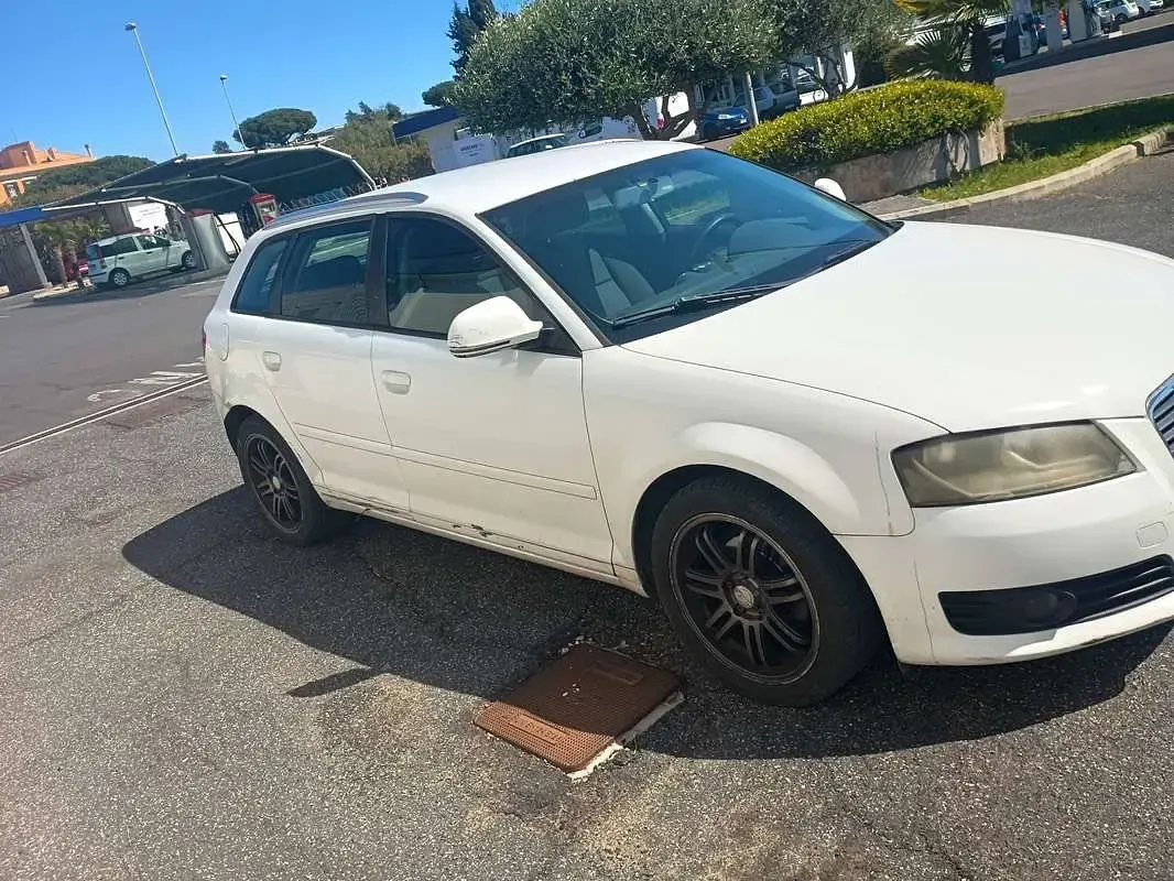 Usata Audi A3 Sportback Attraction 105 CV (77 kW) 2009 Bianco Utilitaria