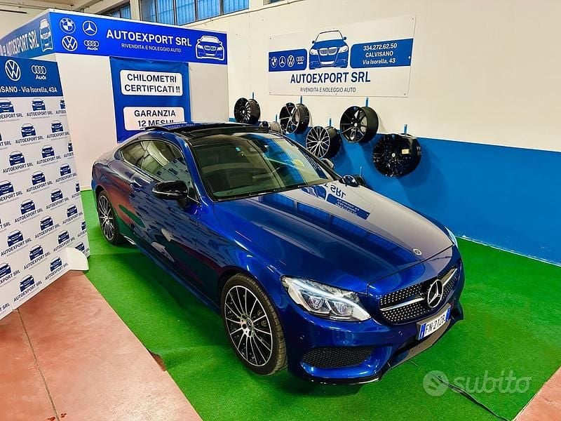 Usata Mercedes C250 Premium Plus 204 CV (150 kW) 2018 Blu Coupé