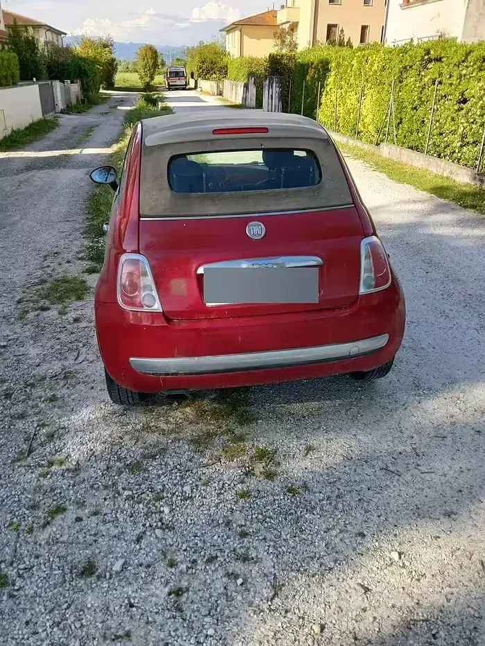 Usata Fiat 500C 69 CV (50 kW) 2012 Rosso Cabrio