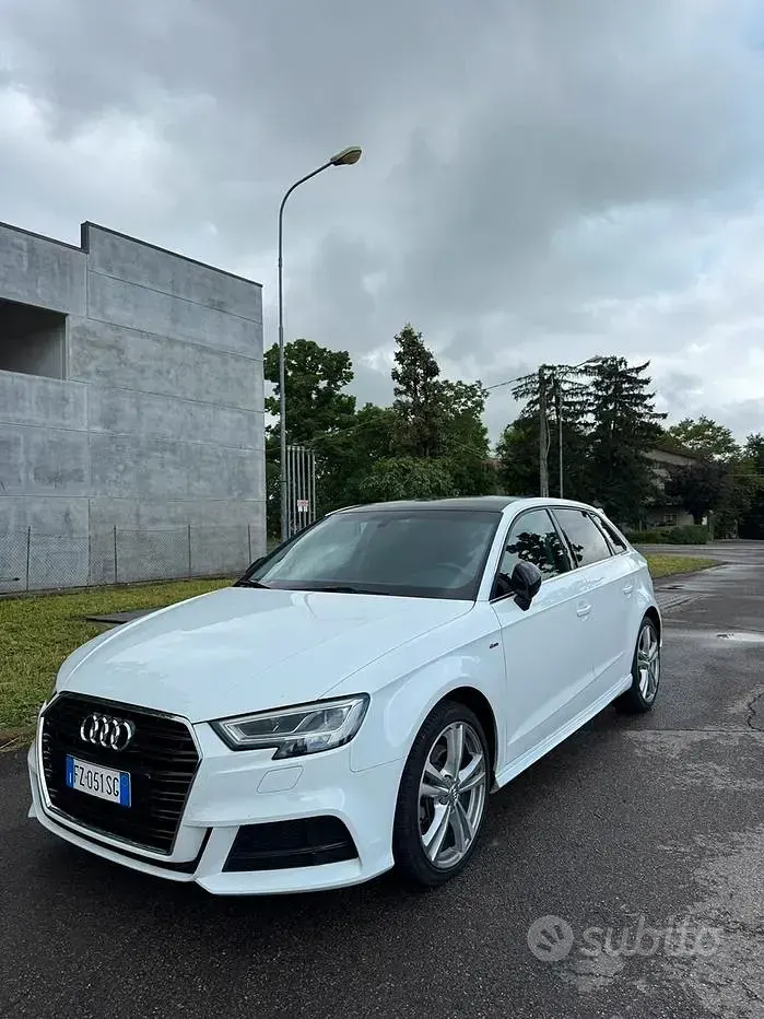 Usata Audi A3 S-Line 150 CV (110 kW) 2019 Bianco Berlina