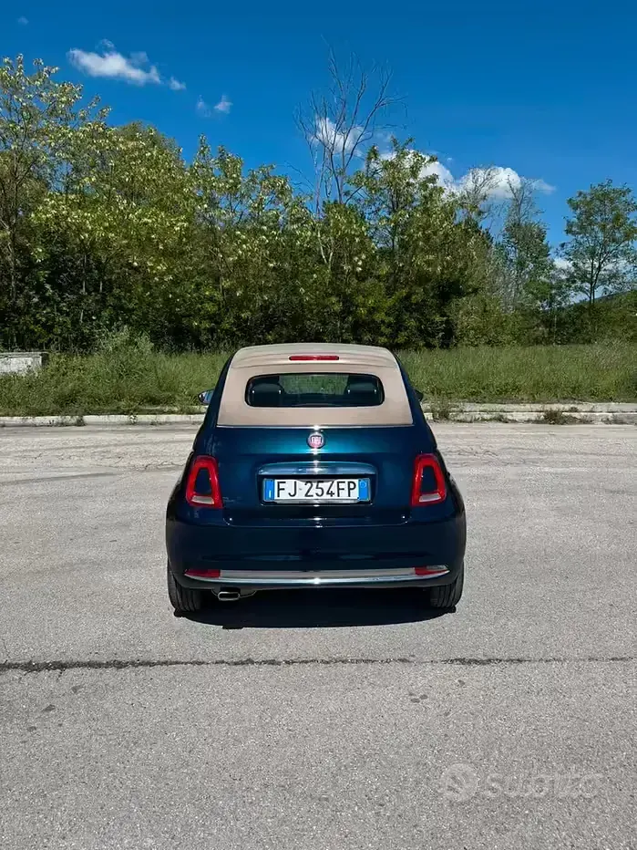 Usata Fiat 500C Pop Star 85 CV (62 kW) 2017 Blu Cabrio