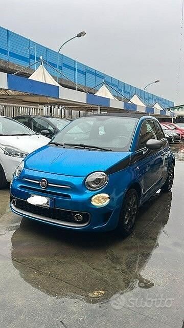 Usata Fiat 500 51 CV (37 kW) 2019 Blu Cabrio