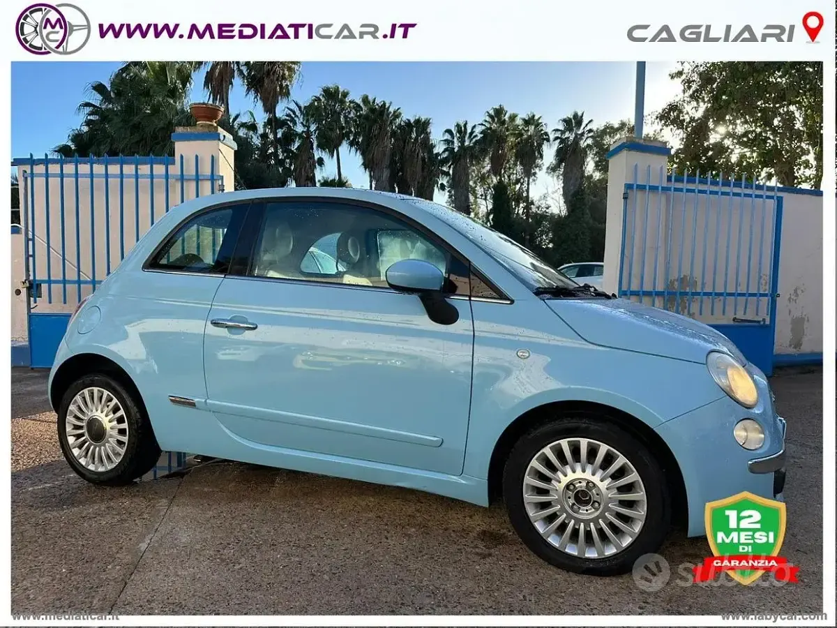Usata Fiat 500 Lounge 85 CV (62 kW) 2011 Blu/azzurro Berlina