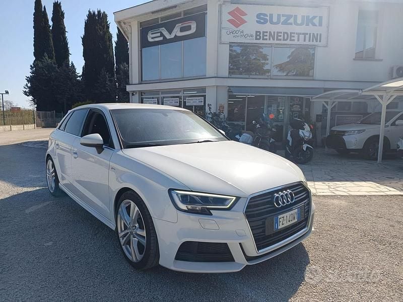 Usata Audi A3 S-Line 115 CV (84 kW) 2019 Bianco Berlina