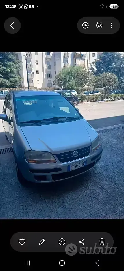 Usata Fiat Idea 69 CV (50 kW) 2005 Grigio Monovolume
