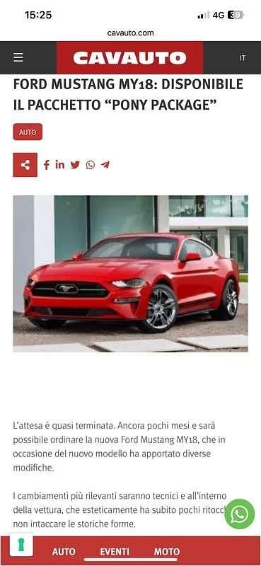 Usata Ford Mustang Fastback 317 CV (233 kW) 2018 Coupé
