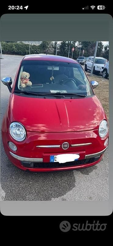 Usata Fiat 500 Pop 75 CV (55 kW) 2009 Rosso Cabrio