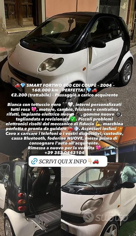 Usata Smart ForTwo Coupé 2004 Bianco Coupé