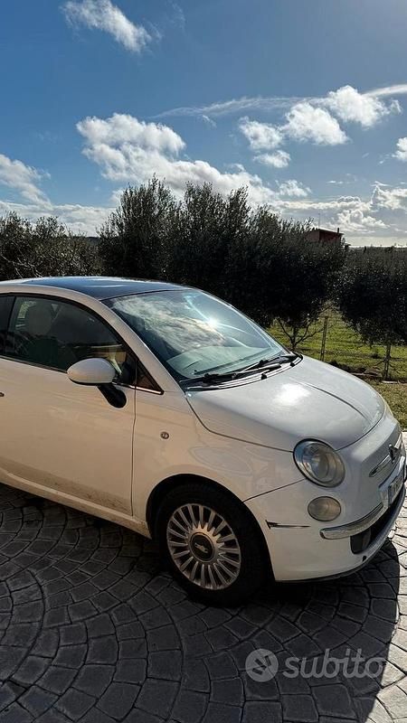 Usata Fiat 500 75 CV (55 kW) 2009 Bianco Cabrio