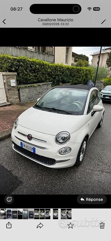 Usata Fiat 500 69 CV (50 kW) 2017 Bianco Cabrio